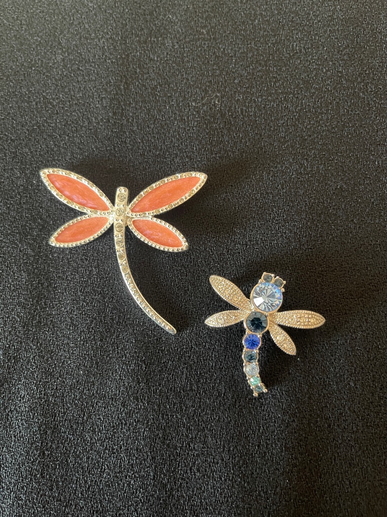2 Dragonfly Pins - Brooches